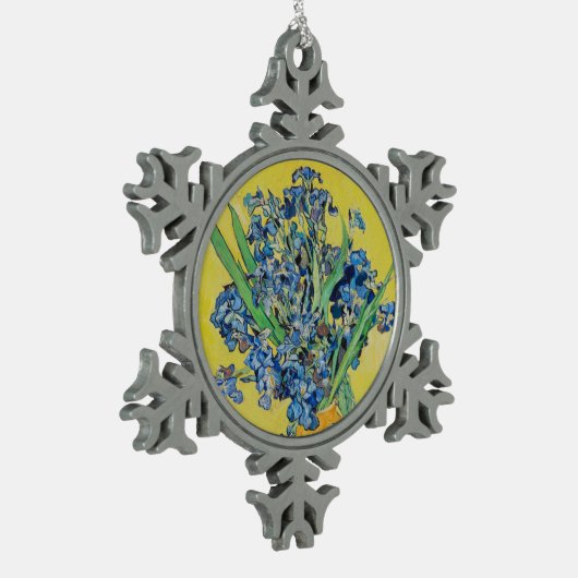 IrisVincent van Gogh Tin Sneeuwvlok Ornament (Links)