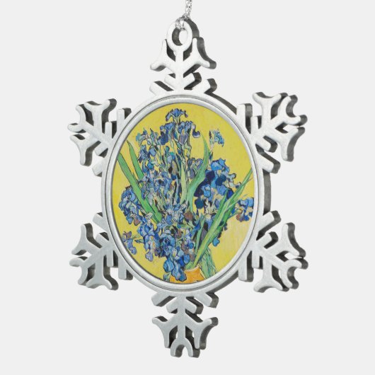 IrisVincent van Gogh Tin Sneeuwvlok Ornament (Rechts)