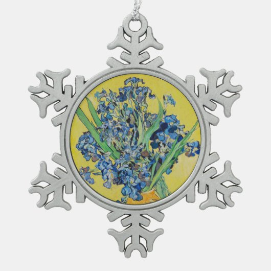 IrisVincent van Gogh Tin Sneeuwvlok Ornament (Voorkant)