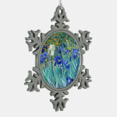 IrisVincent van Gogh Tin Sneeuwvlok Ornament (Links)