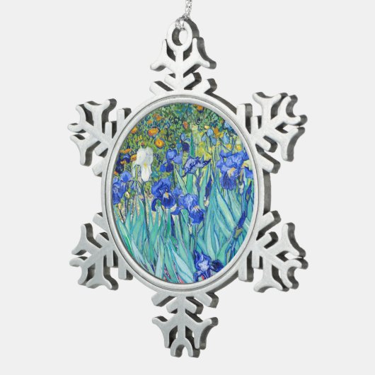 IrisVincent van Gogh Tin Sneeuwvlok Ornament (Rechts)