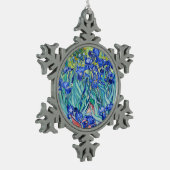 IrisVincent van Gogh Tin Sneeuwvlok Ornament (Links)