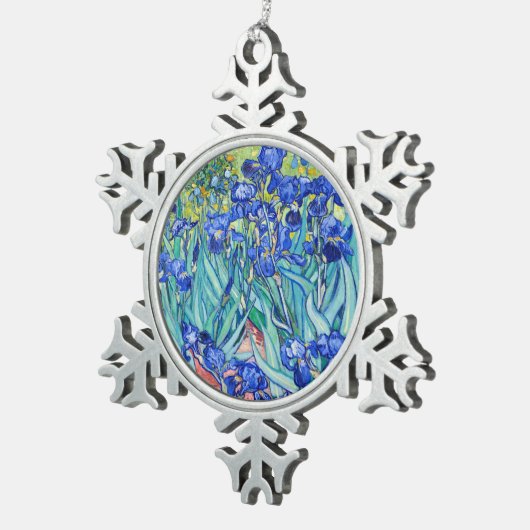 IrisVincent van Gogh Tin Sneeuwvlok Ornament (Rechts)