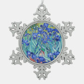 IrisVincent van Gogh Tin Sneeuwvlok Ornament (Voorkant)