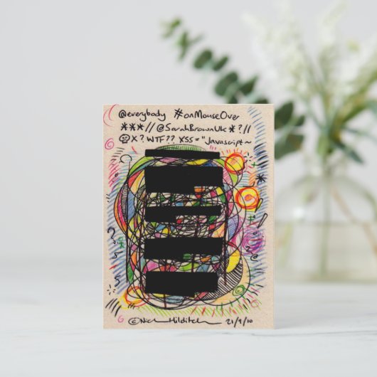 irkafirka @twitter crashte briefkaarten (Staand voorkant)