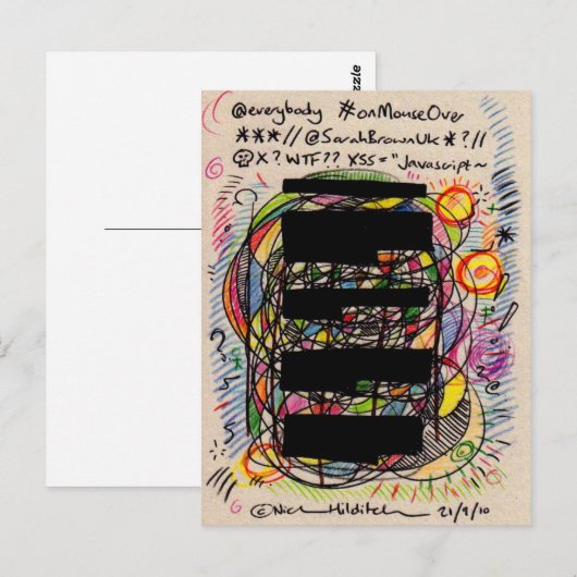 irkafirka @twitter crashte briefkaarten (Voorkant / Achterkant)