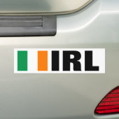 IRL-Bumpersticker met Ierse vlag Bumpersticker (Op auto)