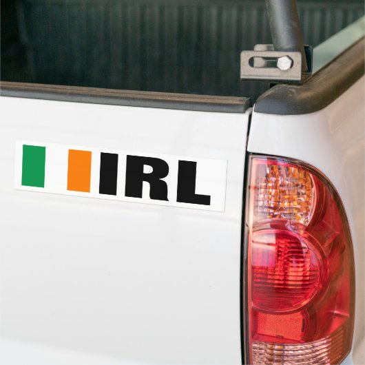 IRL-Bumpersticker met Ierse vlag Bumpersticker (Op Truck)