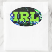 IRL (in reële tijd) Ovale Sticker (Tas)
