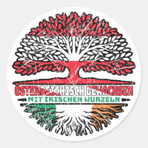 Irland Irisch Österreichisch Österreich Baum Ronde Sticker