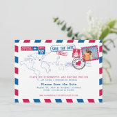 Irleand Airmail | Datum opslaan Save The Date (Staand voorkant)