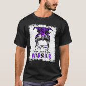Irlen Syndrome Warrior Paarse Ribbon Awareness T-shirt (Voorkant)