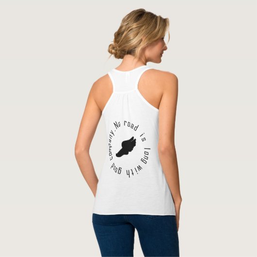 IRM Vrouwen Bella + Canvas Flowy Tanktop - Blauw (Volledige Achterkant)