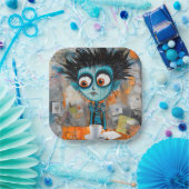 Irodovix Inkwell Maandag ochtend grillen Papieren Bordje (Feest)