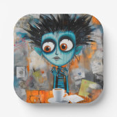 Irodovix Inkwell Maandag ochtend grillen Papieren Bordje (Voorkant)