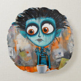 Irodovix Inkwell Maandag ochtend grillen Rond Kussen