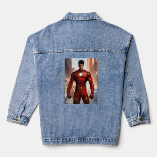 Iron Armored Hero Shirt Denim Jacket (Achterkant)