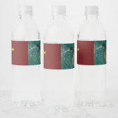 "Iron Blue Dun" natvliegende vliegende vliegkunst Waterfles Etiket (Flessen)