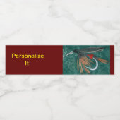 "Iron Blue Dun" natvliegende vliegende vliegkunst Waterfles Etiket