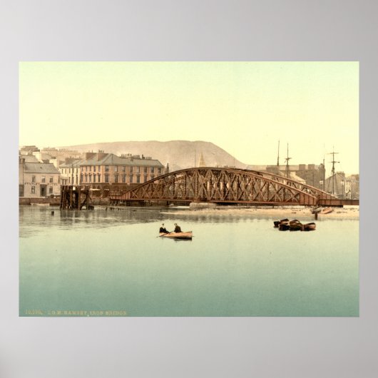 Iron Bridge, Ramsay, eiland Man, Engeland Poster (Voorkant)