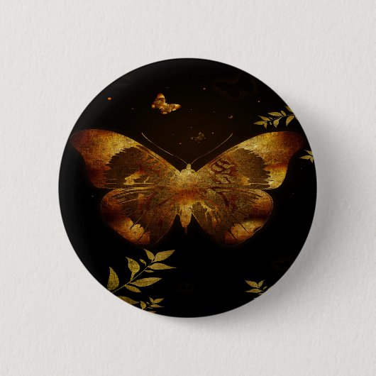 Iron Butterfly Cutout Ronde Button 5,7 Cm (Voorkant)