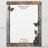 Iron Butterfly Garden Letterhead Gepersonaliseerd Briefhoofd (Voorkant)
