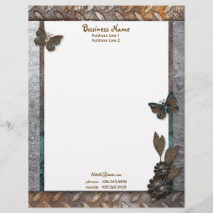 Iron Butterfly Garden Letterhead Gepersonaliseerd Briefhoofd