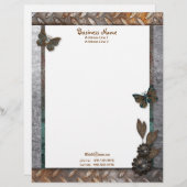 Iron Butterfly Garden Letterhead Gepersonaliseerd Briefhoofd (Voorkant / Achterkant)