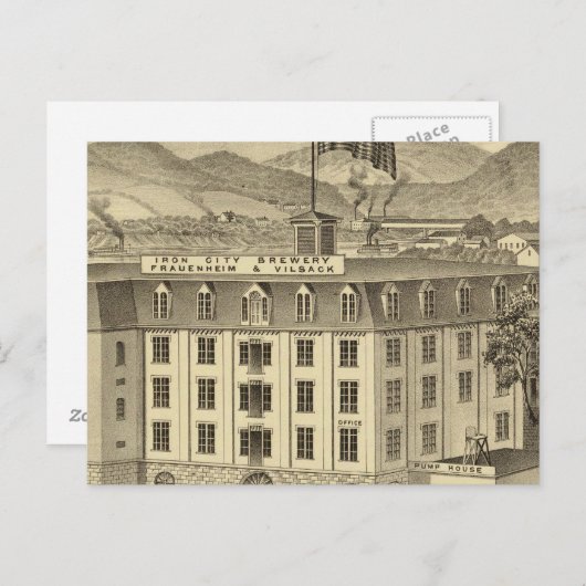 Iron City Brewery, Frauenheim en Vilsack Briefkaart (Voorkant / Achterkant)