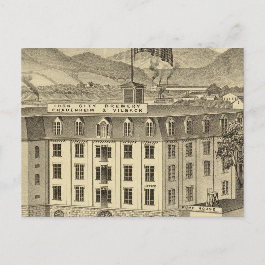 Iron City Brewery, Frauenheim en Vilsack Briefkaart (Voorkant)