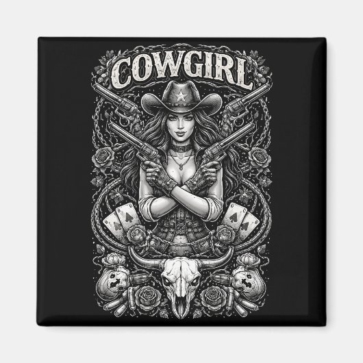 Iron Cowgirl Magneet (Voorkant)