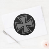 Iron Cross grijs zwart Ronde Sticker (Envelop)