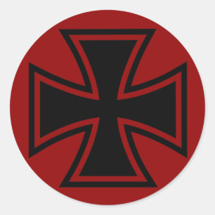 Iron Cross zwart rood Ronde Sticker