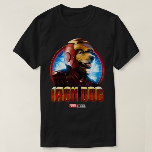 Iron Dog Funny Golden Retriever Puppy voor geschen T-shirt (Design voorkant)