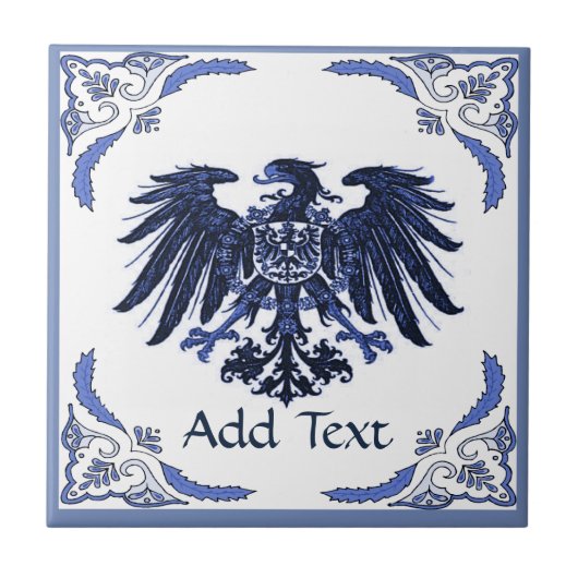 Iron Eagle Tile, Dutch Kijk, Personalize Tegeltje (Voorkant)