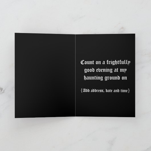 Iron Fence Halloween Invitation Card (Binnen)