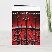 Iron Fence Halloween Invitation Card (Achterkant)