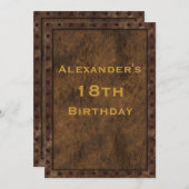 Iron Framed Effect Jongens Verjaardag Dubbelzijdig Kaart (Voorkant / Achterkant)