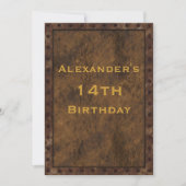 Iron Framed Effect Jongens Verjaardag Dubbelzijdig Kaart (Voorkant)