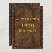 Iron Framed Effect Jongens Verjaardag Dubbelzijdig Kaart (Voorkant / Achterkant)