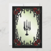 Iron Gothic Red Rose Green repetitie diner Kaart (Achterkant)