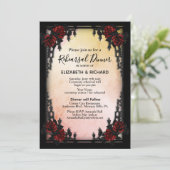 Iron Gothic Red Rose Peach repetitie diner Kaart (Staand voorkant)