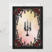 Iron Gothic Red Rose Peach repetitie diner Kaart (Achterkant)