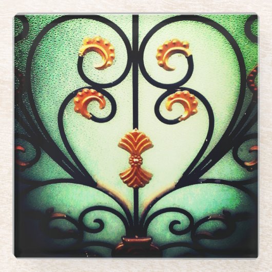 Iron Heart Glazen Onderzetter (Voorkant)