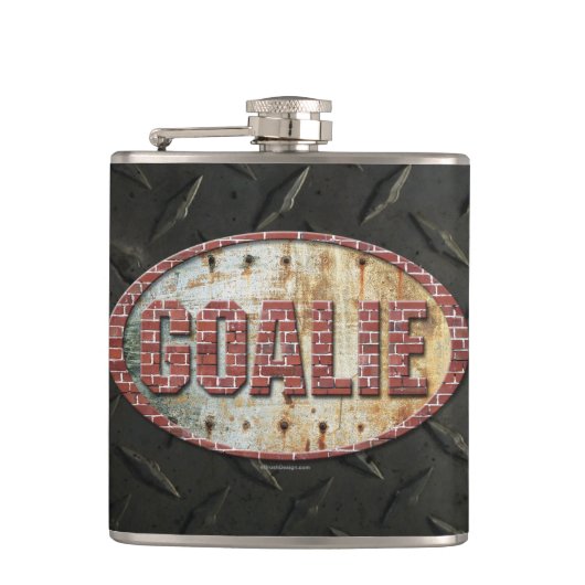 Iron Hockey Goalie Heupfles (Voorkant)