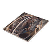 Iron Horse Hitching Post en Rope Tegeltje (Zijkant)