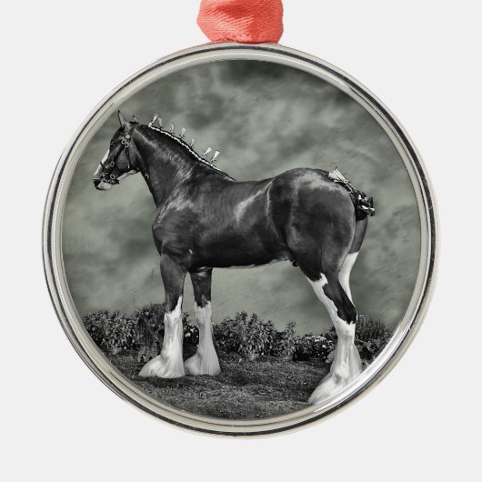 Iron Horse Steele Metalen Ornament (Voorkant)
