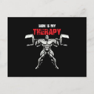 Iron is mijn therapie briefkaart