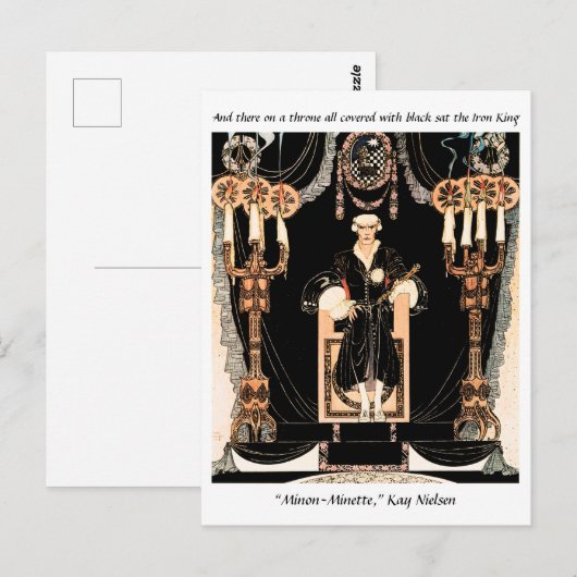 Iron King sprookje illustratie door Kay Nielsen Briefkaart (Voorkant / Achterkant)