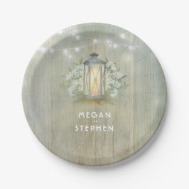  Iron Lantaarn Lights Floral Rustic Papieren Bordje